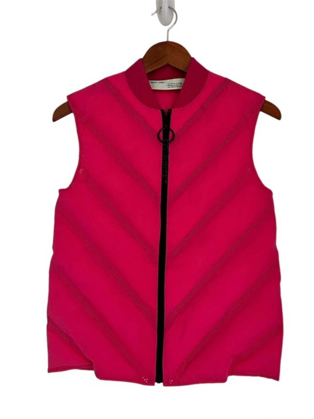 Main Label Off-White Virgil Abloh Pink Quilted Vest